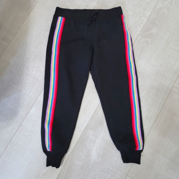 Love Republic Black Sweat Pants With Colored Stripes On The Sides Size M 5/6 - Picture 1 of 4
